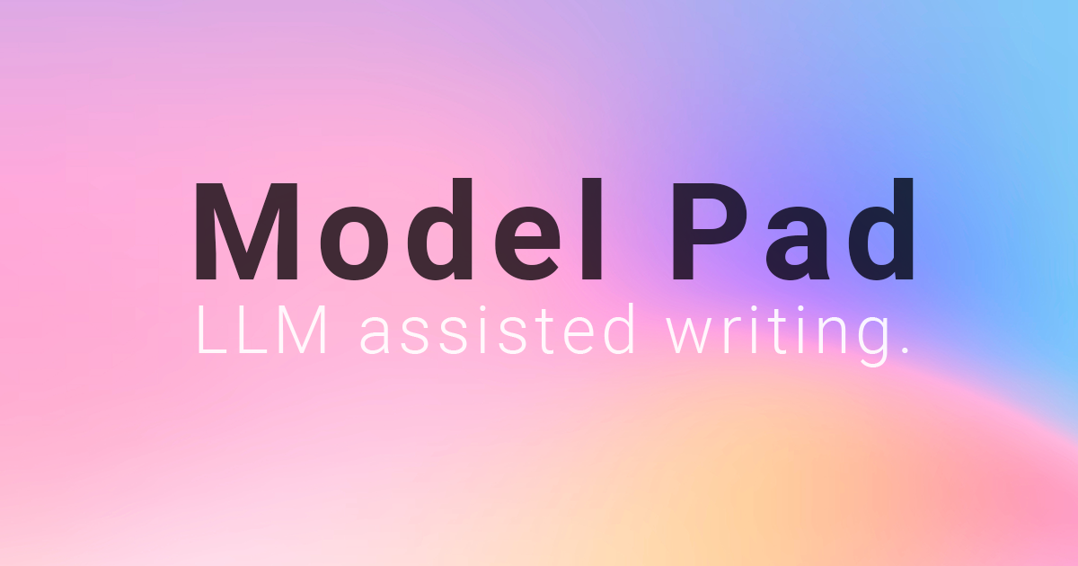ModelPad AI writing application preview